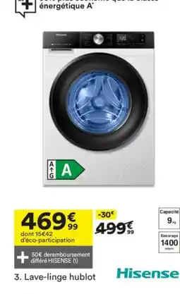 BUT HISENSEe Lave-linge hublot offre