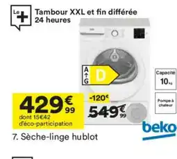 BUT BEKO Sèche-linge hublot offre