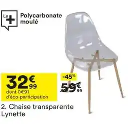 BUT Chaise transparente Lynette offre