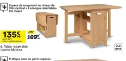 BUT Table rabattable 1 porte Mylena offre