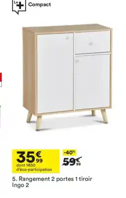 BUT Rangement 2 portes 1 tiroir Ingo 2 offre