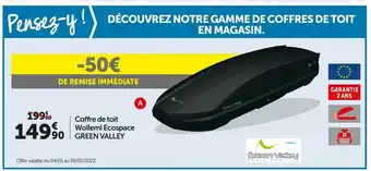Roady Green valley coffre de toit wollemi ecospace offre