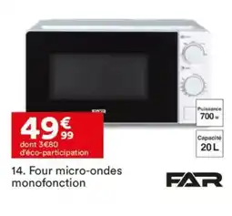 BUT FAR Four micro-ondes monofonction offre