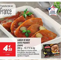 Netto CHARAL Langue de bœuf sauce piquante offre
