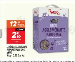 Netto NETTO Litière agglomérante parfumée pour chat offre