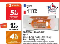 Netto NETTO Saucisson à l'ail goût fumé offre