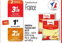 Netto NETTO Emmental français rapé offre