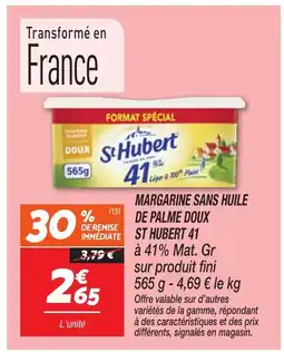 Netto ST HUBERT 41 Margarine sans huile de palme doux offre