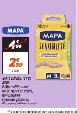 Netto MAPA Gants sensibilité x 20 offre