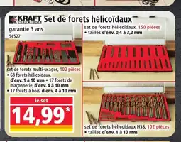 Norma KRAFT Set de forets hélicoïdaux offre