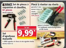 Norma KKRAFT Set de pinces à Pince à riveter ou rivets offre