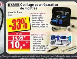 Norma KRAFT Outillage pour réparation de montres offre