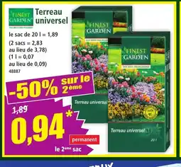 Norma FINEST GARDEN Terreau universel offre