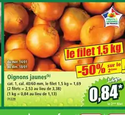 Norma Oignons jaunes offre