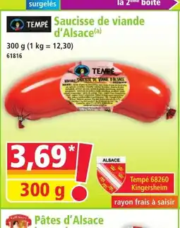 Norma TEMPE Saucisse de viande d'Alsace offre