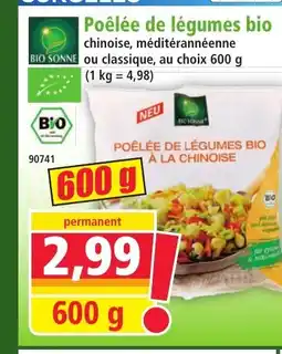 Norma BIO SONNE Poêlée de légumes bio offre