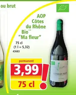Norma AOP Côtes du Rhône Bio Ma fleur offre