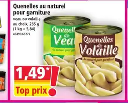 Norma Quenelles au naturel pour garniture offre