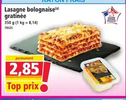 Norma Lasagne bolognaise gratinée offre