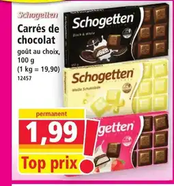Norma SCHOGETTEN Carrés de chocolat offre