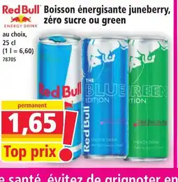 Norma RED BULL Boisson énergisante juneberry zéro sucre ou green offre