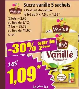Norma VAHINÉ Sucre vanillé 5 sachets offre
