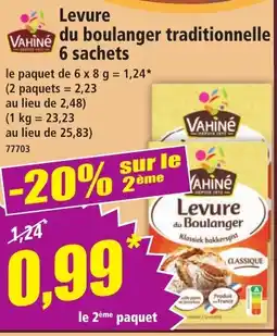 Norma VAHINÉ Levure du boulanger traditionnelle 6 sachets offre