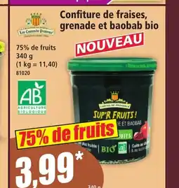 Norma Confiture de fraises, grenade et baobab bio offre