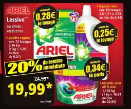 Norma ARIEL Lessive offre