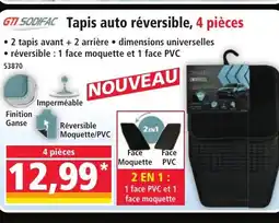 Norma GTI SODIFAC Tapis auto réversible, 4 pièces offre