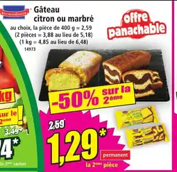 Norma KUCHEN MEISTER Gâteau citron ou marbré offre