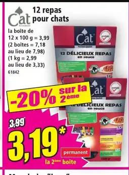 Norma CAT 12 repas pour chats offre