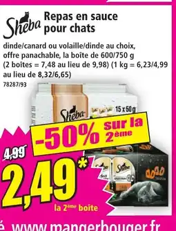 Norma SHEBA Repas en sauce pour chats offre