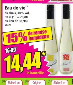 Norma Eau de vie offre