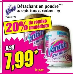 Norma VANISH Détachant en poudre offre