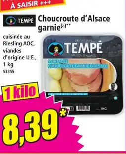 Norma TEMPÉ Choucroute d'Alsace garnie offre