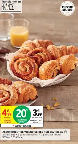 Intermarché Contact Assortiment de viennoiseries pur beurre x9 offre