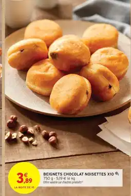 Intermarché Contact Beignets chocolat noisettes x10 offre