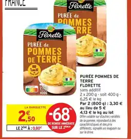 Intermarché Contact FLORETTE Purée pommes de terre offre