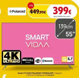 Darty Smart tv qled polaroid tvs55qledp offre