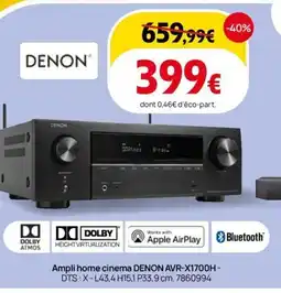 Darty Ampli home cinema denon avr-x1700h offre