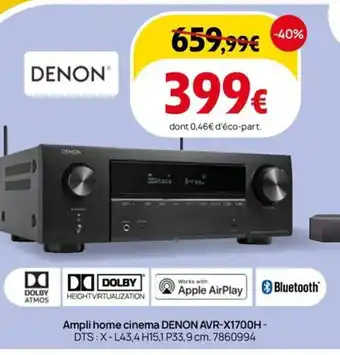Ampli home cinema denon avr-x1700h