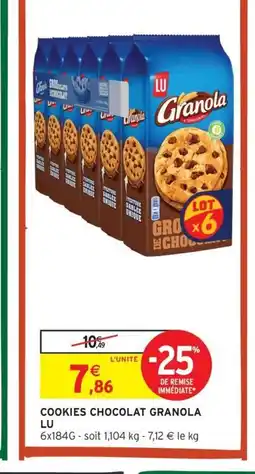 Intermarché Contact GRANOLA Cookies chocolat offre
