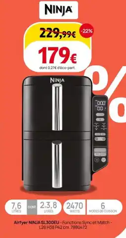 Darty Airfyer NINJA SL300EU offre