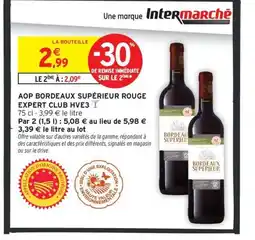 Intermarché Contact Aop bordeaux supérieur rouge expert club hve3 offre