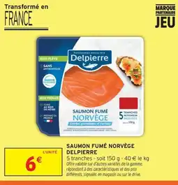 Intermarché Contact DELPIERRE Saumon fumé norvège offre