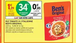 Intermarché Contact BEN'S ORIGINAL Riz tomate à l'italienne offre