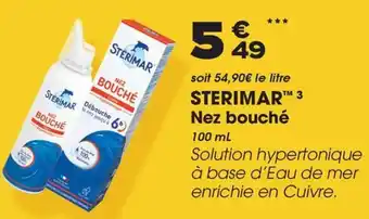 Sterimar nez bouché