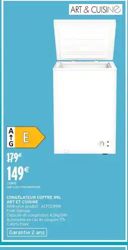 Intermarché Express ART ET CUISINE Congélateur coffre offre