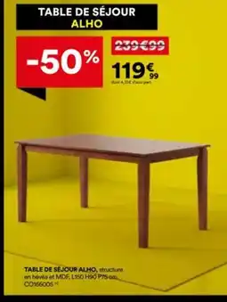 BUT Table de séjour alho offre